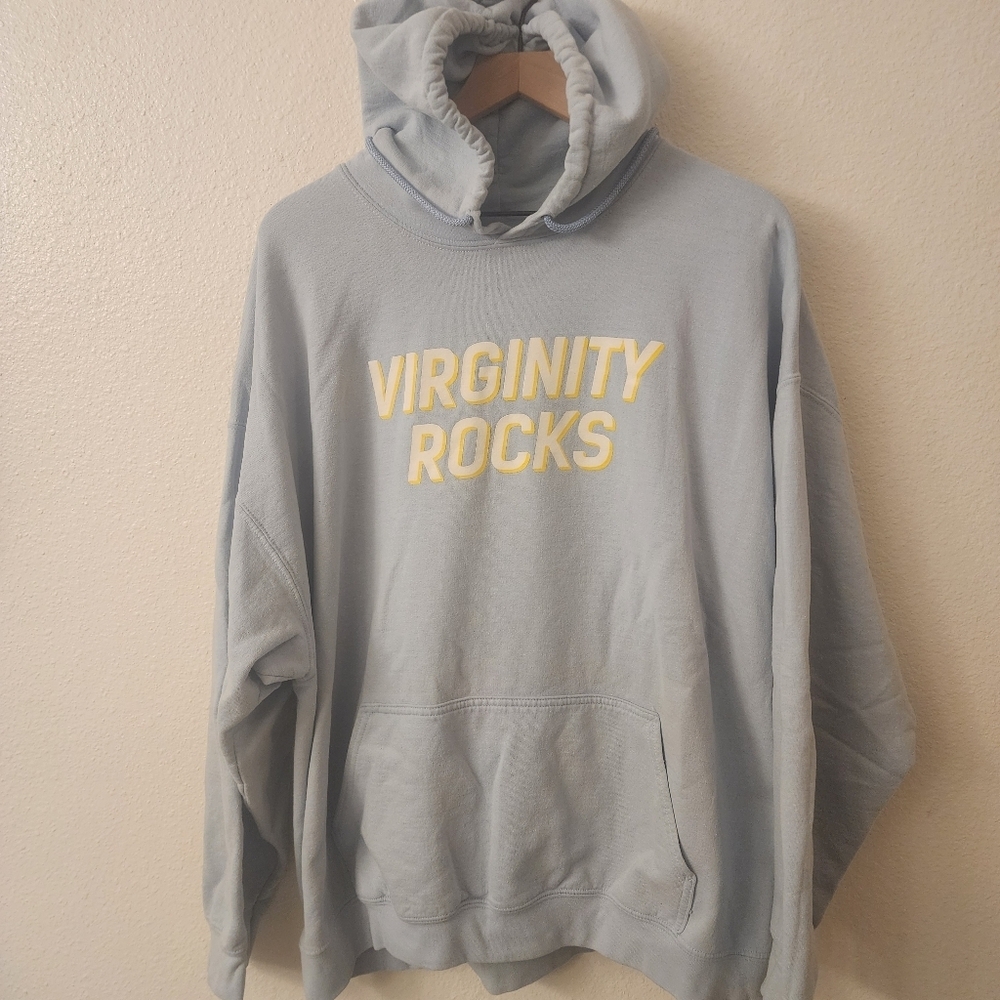 Danny Duncan Blue Virginity Rocks Graphic Sweatshirt Hoodie Mens XXL